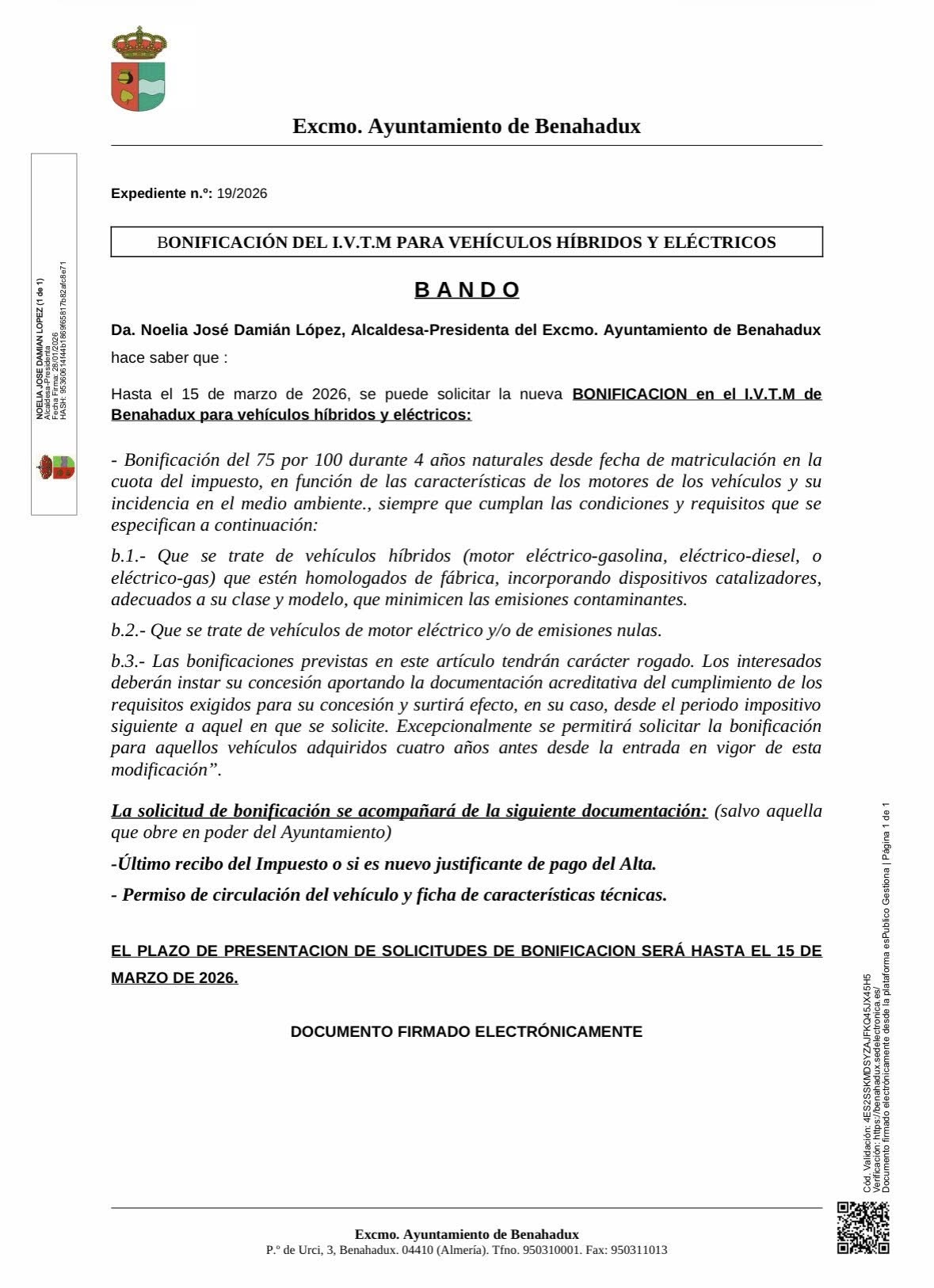 Bonificaciones del IBI e IVTM