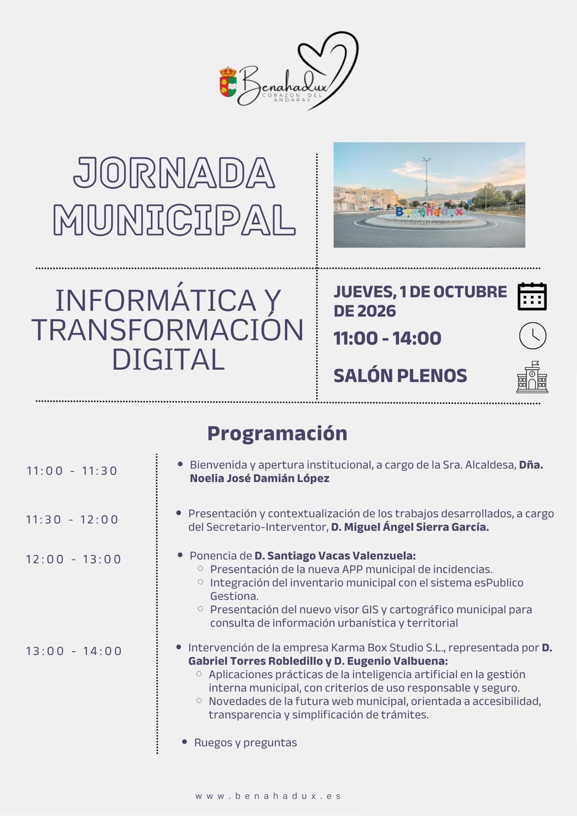 JORNADA MUNICIPAL INFORMÁTICA Y TRANSFORMACIÓN DIGITAL